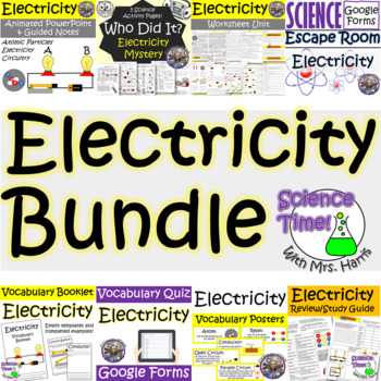 Electricity Bundle (Animated PowerPoint, Worksheets, Review) | TpT