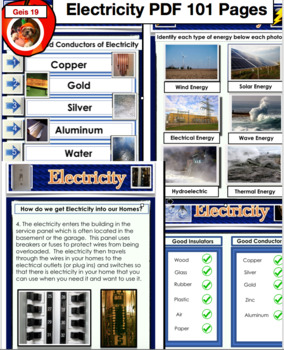 Preview of Electricity Bundle - Powerpoint, SMARTboard and PDF File Science Education