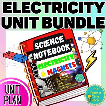 Preview of Electricity Circuit Conductor Magnets Unit Bundle | Physical Science Notebook