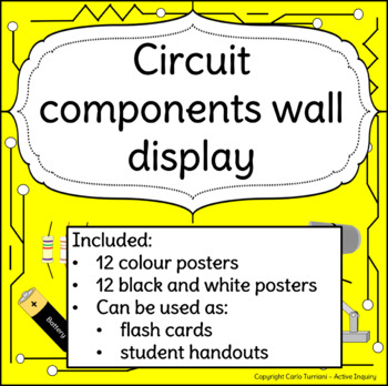 Preview of Electricity/circuits - Circuit components wall display/posters