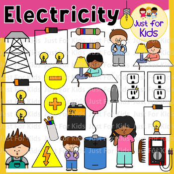 Electricity Clipart by Just For Kids．50pcs by Just For Kids | TPT