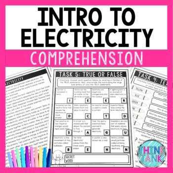 Preview of Electricity Comprehension Challenge - Close Reading
