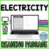 Electricity DIGITAL Reading Passage & Questions Self Grading