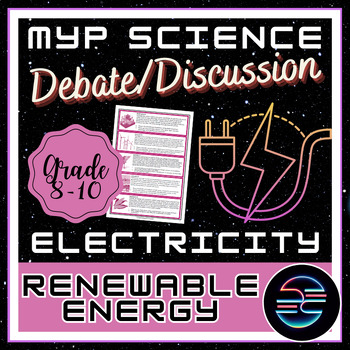 Preview of Renewable Energy Discussion - Electricity - Grade 8-10 MYP Middle School Science