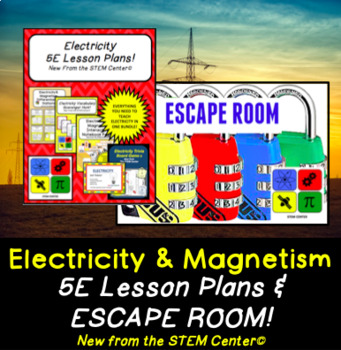 Preview of Electricity Escape Room & 5 E Lesson Plan