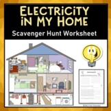 Electricity In My Home Science Scavenger Hunt Activity Worksheet