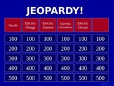 Electricity - Jeopardy Review Game