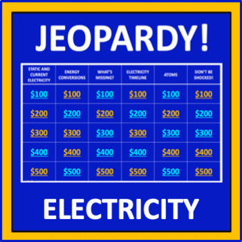 Preview of Electricity Jeopardy - an interactive science game