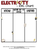 Electricity KWL Chart Graphic Organizer