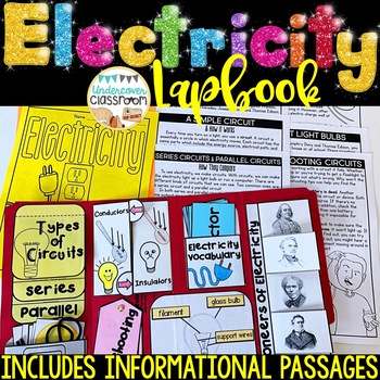 Preview of Electricity Lapbook & Passages | Electricity Activity | Circuits