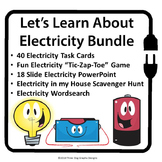 Electricity Lesson Bundle - Task Cards, Partner Game, Powe