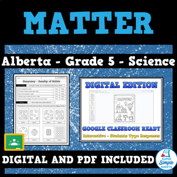Preview of Matter - Alberta - Grade 5 Science - NEW 2023 Curriculum