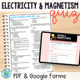 Electricity & Magnetism Quiz