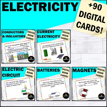 Preview of Electricity, Magnets, Currents and Circuits Digital Boom Cards Bundle