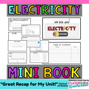 Preview of Electricity Mini Book Activity : Great Addition to your Electricity Unit