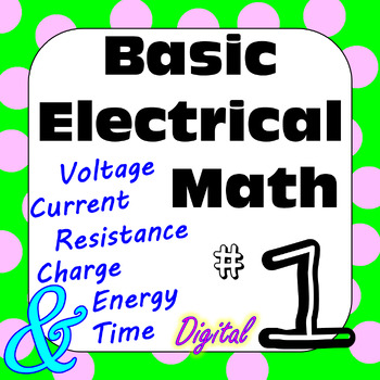 Preview of Electricity: Ohm's Law & Other Basic Electric Circuit Math Problems #1ab Digital