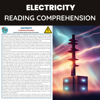 Preview of Electricity Overview Reading Passage |  Basic Concepts of Electricity