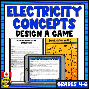 Preview of Electricity | STEM Activity | Design an Electrical Game Board