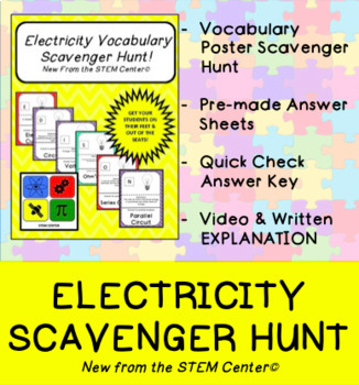 Preview of Electricity Scavenger Hunt Game