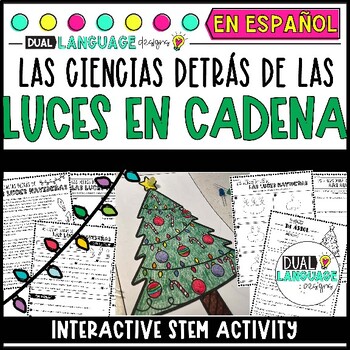 Preview of Electricity Spanish Reading Comprehension | Christmas Stem Activity