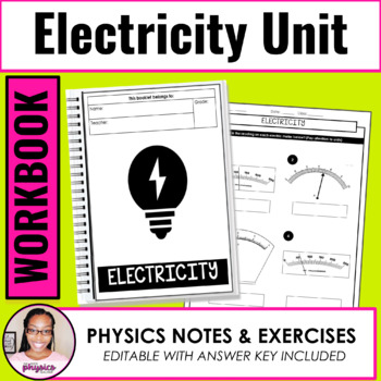 Preview of Electricity Student Workbook for Physics | Notes with Exercises