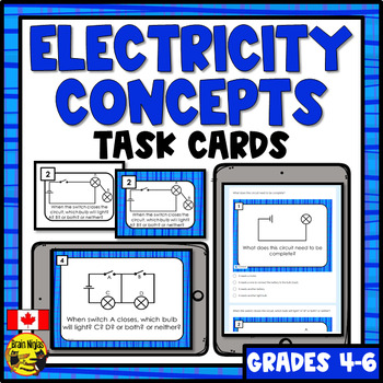 Preview of Electricity Lessons | Circuits Task Cards