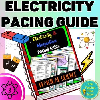 Preview of Electricity Unit Pacing Guide Curriculum Map | Physical Science Unit
