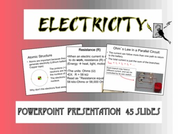 Preview of Electricity Notes PowerPoint Presentation