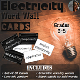 Electricity Word Wall Cards - Grades 3, 4 & 5