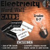 Electricity Word Wall Cards - Grades 6 & 7