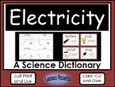 Electricity Words Color, Cut and Glue Dictionary