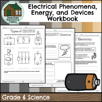 Preview of Electricity Workbook (Grade 6 Ontario Science)