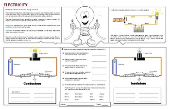 electricity worksheet 11x17 by a3worksheets teachers pay teachers