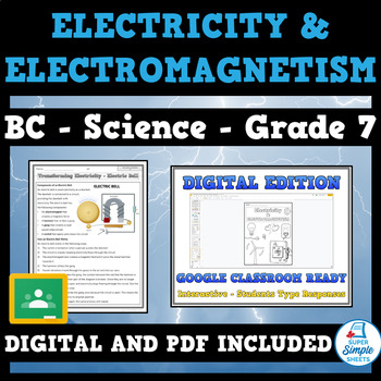 Preview of BC Grade 7 Science - Electricity and Electromagnets - NEWLY UPDATED