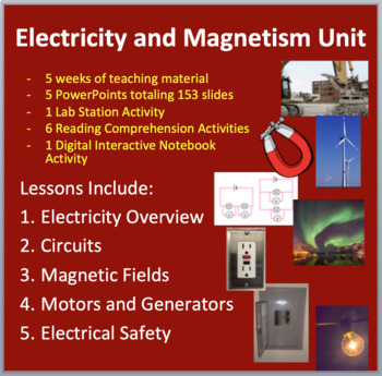 Preview of Electricity and Magnetism Complete Unit Bundle