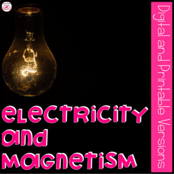 Preview of Electricity and Magnetism Digital and Printable Activities - Electricity Lapbook