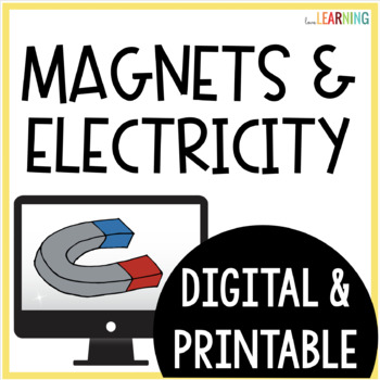 Preview of Electricity and Magnetism - Lesson, Notes, Labs, and Reading Passage