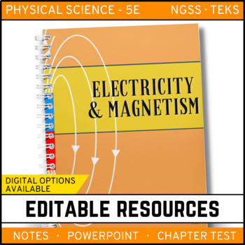 Preview of Electricity and Magnetism Notes, PowerPoint, and Test