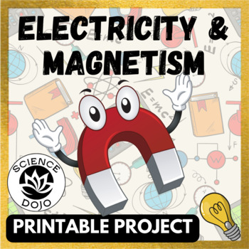 Preview of Electricity and Magnetism Printable Project Cartoon