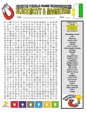 Electricity and Magnetism Puzzle Page (Wordsearch and Cris