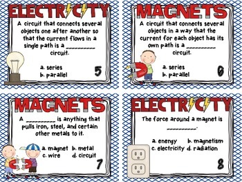 Electricity and Magnetism Task Cards by Fab and Fun in 4th | TpT