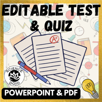 Preview of Electricity and Magnetism Test Quiz Assessment (Editable)