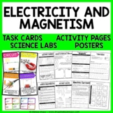 Electricity and Magnetism Unit - Reading Passages, Labs, Posters, and Task Cards