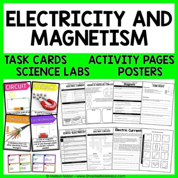 Preview of Electricity and Magnetism Unit - Batteries, Magnets, Currents, Circuits, Static