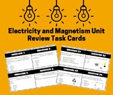 Electricity and Magnetism Unit Review Task Cards
