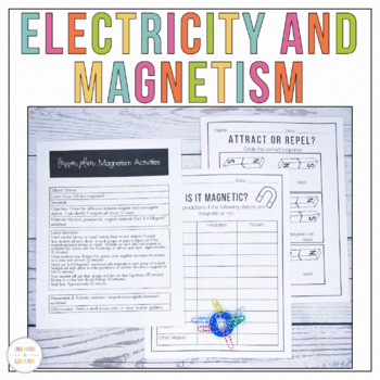 Preview of Electricity and Magnetism Worksheets and Activities