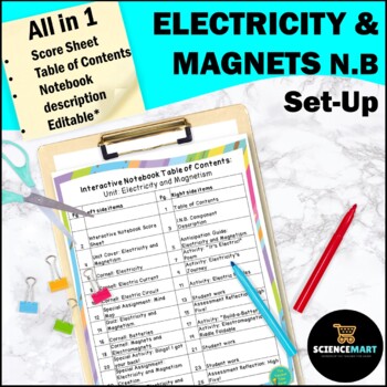 Preview of Electricity and Magnets Unit Bundle Notebook Set-Up | Physical Science