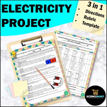Preview of Electricity and Magnets Project | Physical Science Middle School