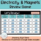 Electricity and Magnets Review Game - Jeopardy-Style Game 