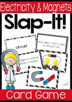Preview of Electricity and Magnets Vocabulary Review Snap-It! Card Game